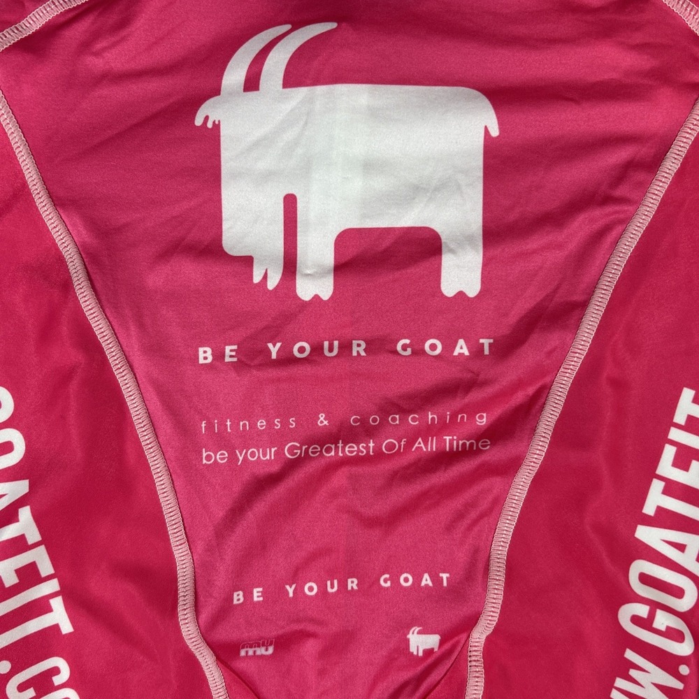 2 MUMU Be Your Goat Cycling Apparel 1-Piece Women's‎ XS Pink & Blue Padded New - Picture 7 of 9